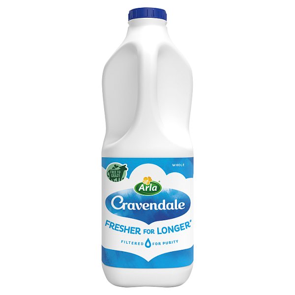 Cravendale Filtered Fresh Whole Milk 2L Fresher for Longer