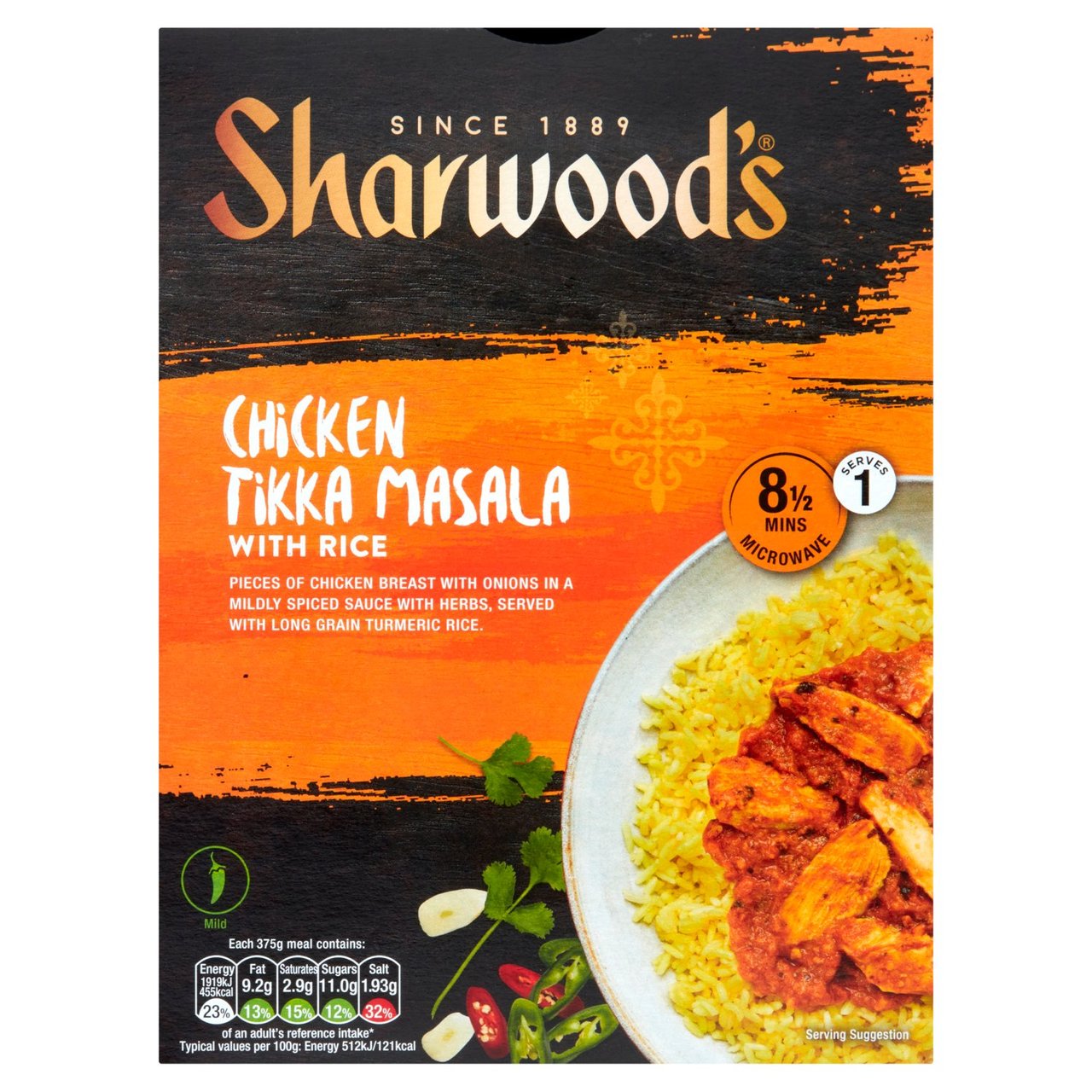 Sharwood's Chicken Tikka Masala with Rice  375g