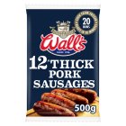 Wall's Thick Freshly Frozen Pork Sausages x12 500g