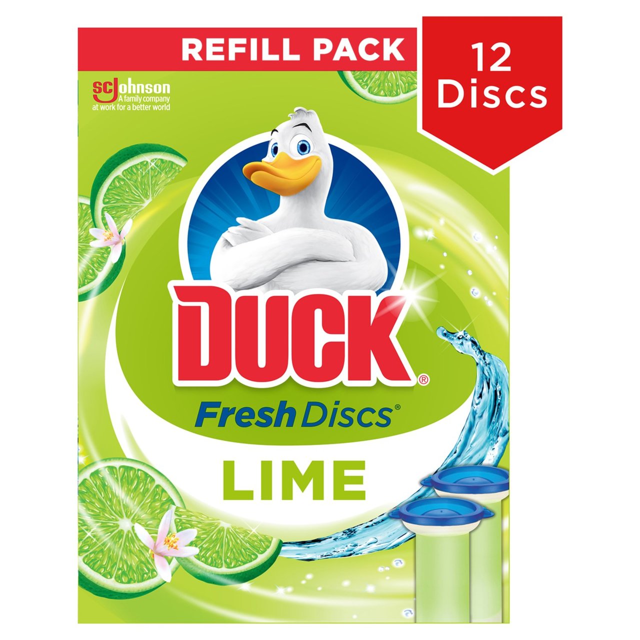 Duck Toilet Fresh Discs Duo Refills Lime 72ml