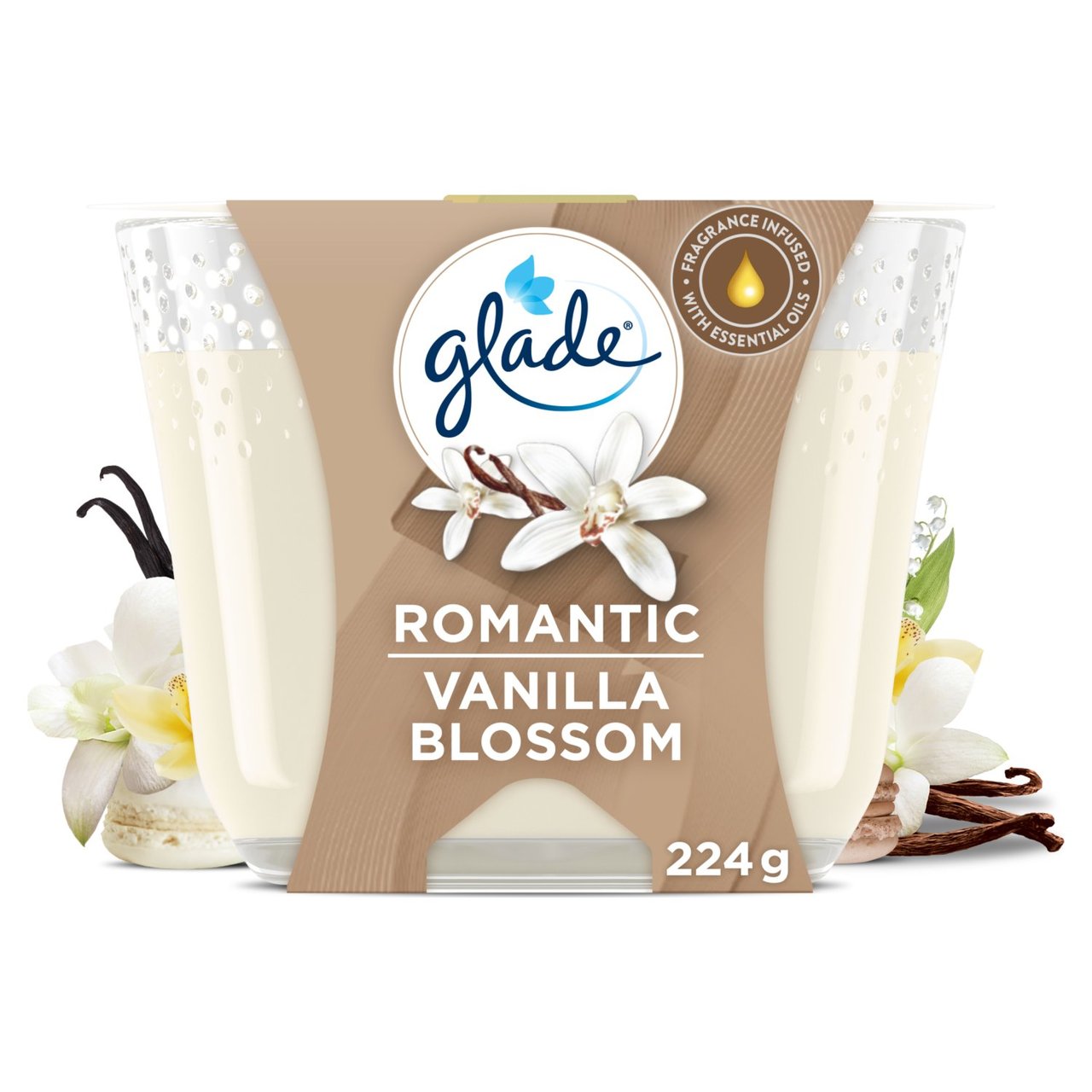 Glade Large Candle Vanilla Blossom Air Freshener