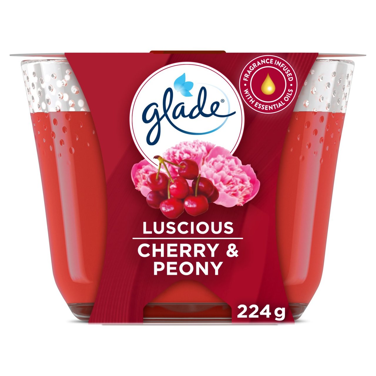 Glade Large Candle Cherry & Peony Air Freshener