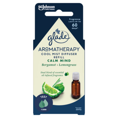 Glade Aromatherapy Cool Mist Diffuser Refill Calm Mind Bergamot + Lemongrass 17.4ml