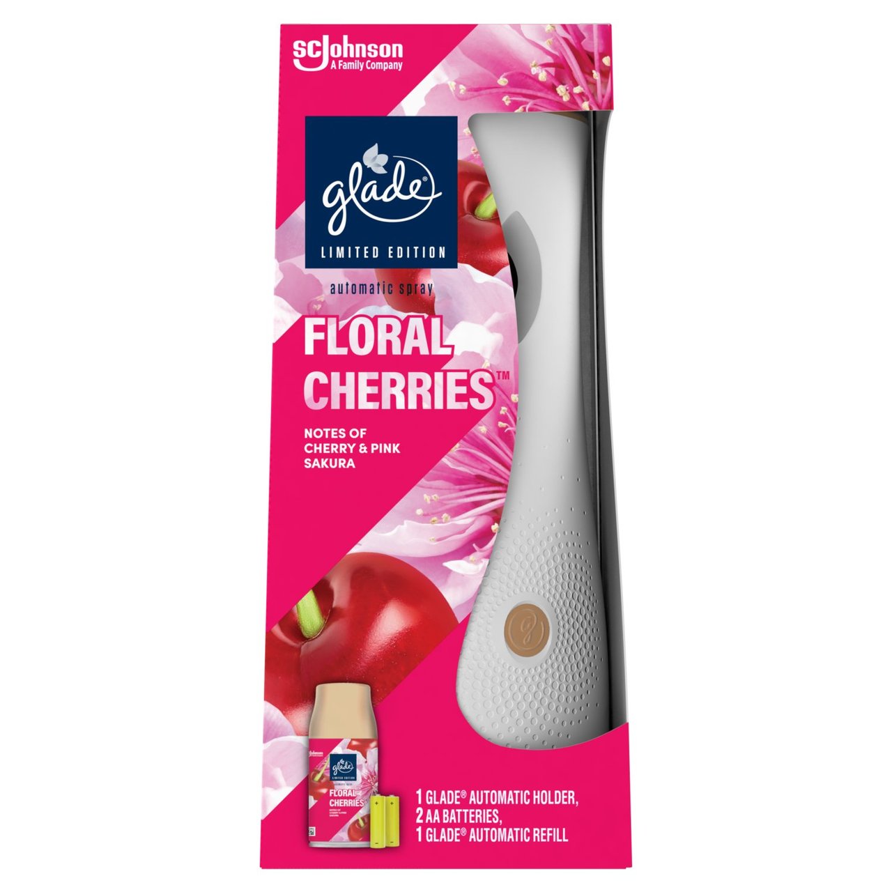 Glade Automatic Spray Refill Frosted Floral Cherries 269ml - Tesco Groceries