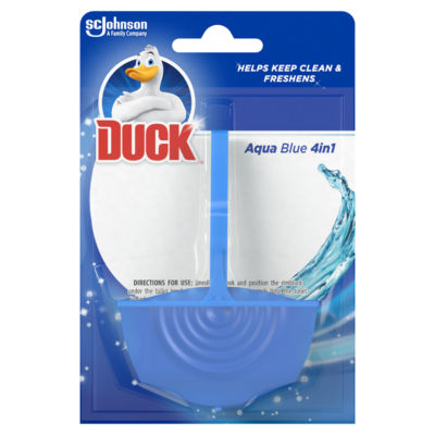 Duck Aqua Blue Toilet Rim Block Holder