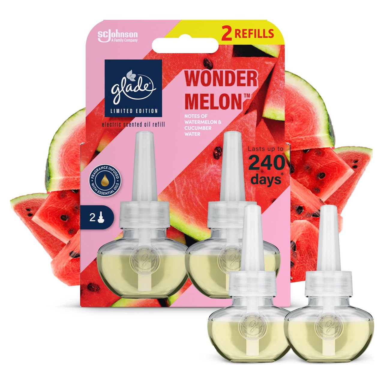 Glade Electric Scented Plug In Twin Refill Wonder Melon 2x20ml