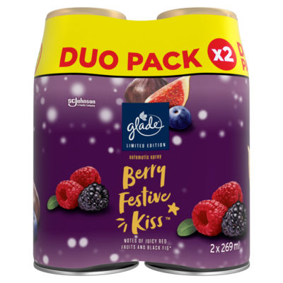 Glade Automatic Spray Air Freshener Twin Refills Berry Festive Kiss 2x269ml