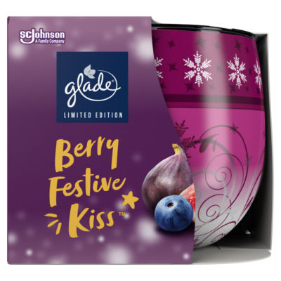 Glade Scented Candle Sleeved Berry Festive Kiss 120g