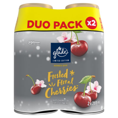 Glade Automatic Spray Air Freshener Twin Refills Frosted Floral Cherries 2x269ml