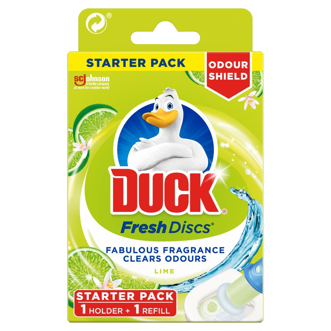 Duck Toilet Fresh Discs Holder Lime