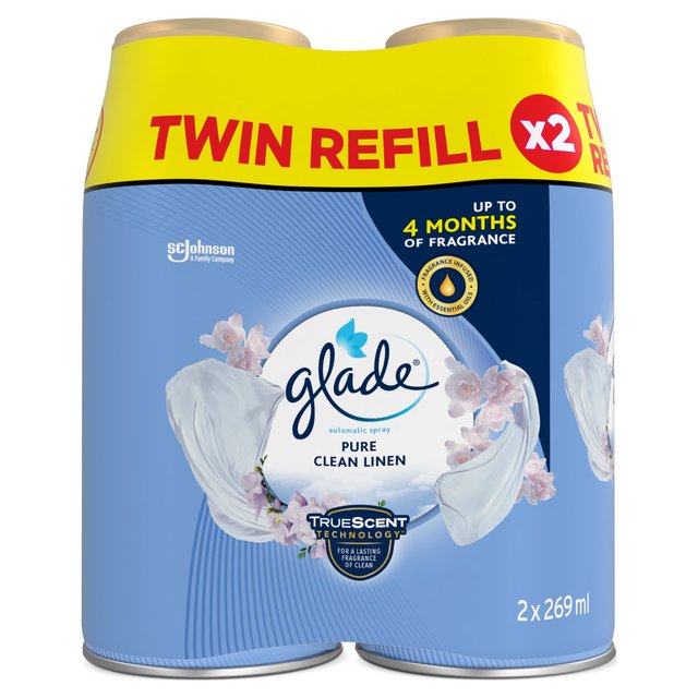 Glade Autospray Twin Refill Clean Linen Air Freshener