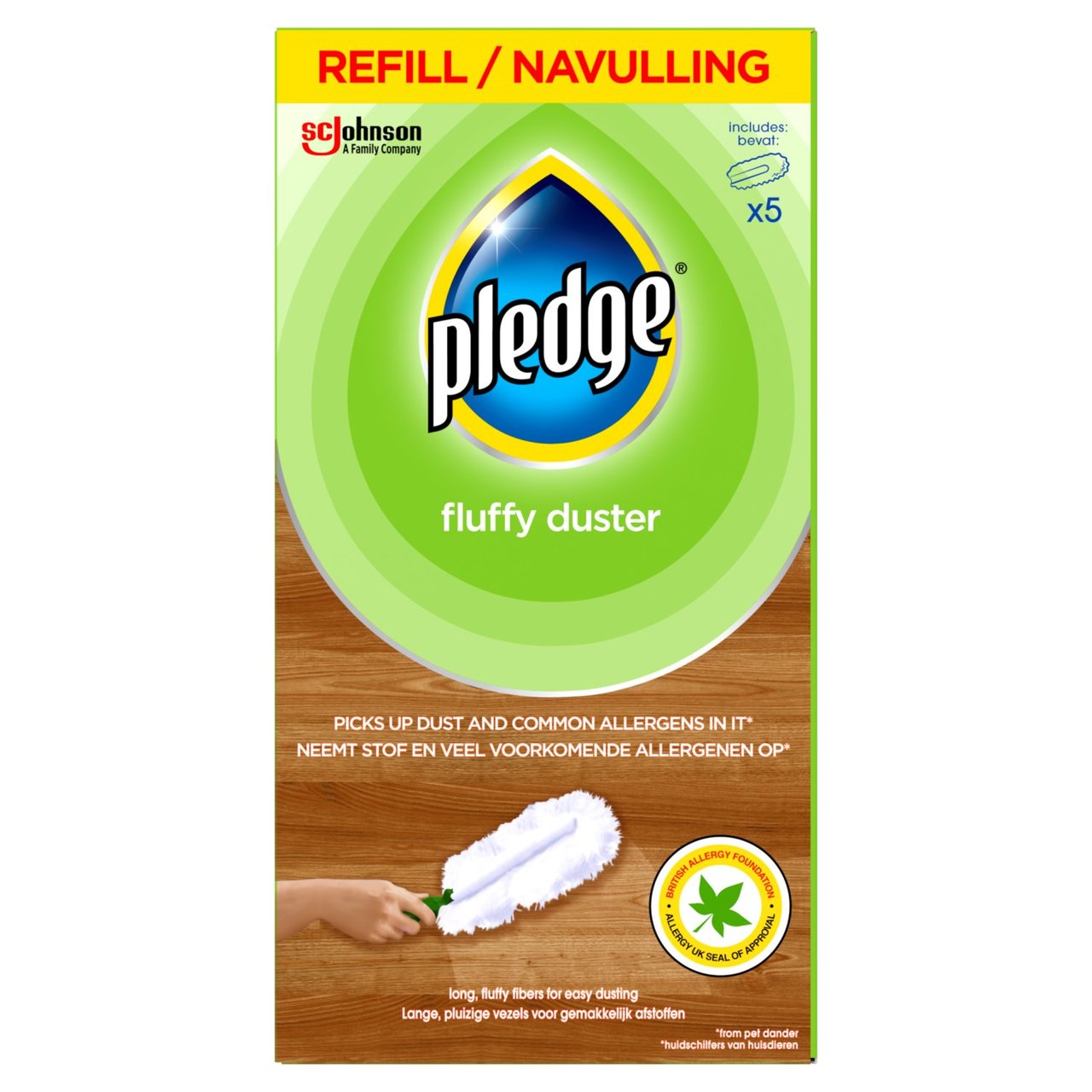 Pledge Dust It Fluffy Duster Refill 5 per pack