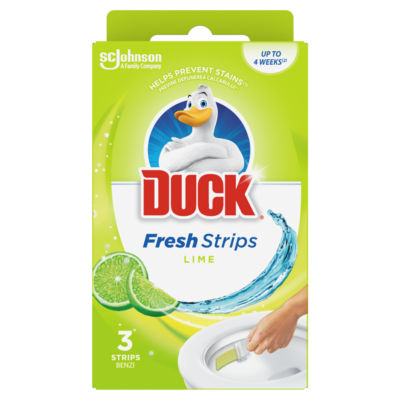 Duck Fresh Strips Toilet Cleaner Lime 3 per Pack