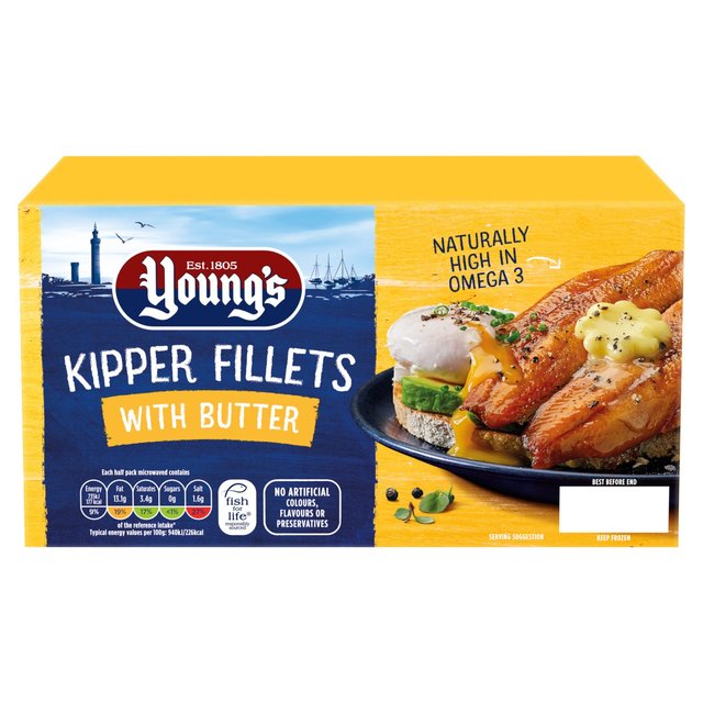 Young's 2 Scottish Kipper Fillets with Butter
