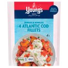 Young's Skinless & Boneless Atlantic Cod Fillets x4 350g