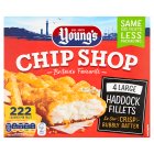 Young's Chip Shop 4 Large Battered Haddock Fillets Frozen 