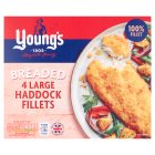 Young's Breaded 4 Large Haddock Fillets 440g