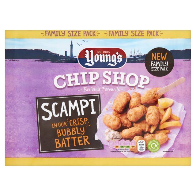 Young's Family Pack Chip Shop Scampi In Bubbly Batter  400g