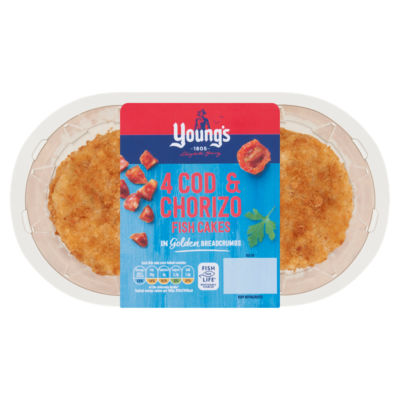 Young's 4 Cod & Chorizo Fish Cakes 540g