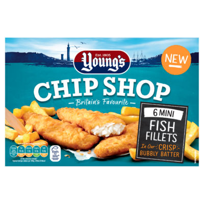 Young's Chip Shop 6 Mini Fish Fillets 300g
