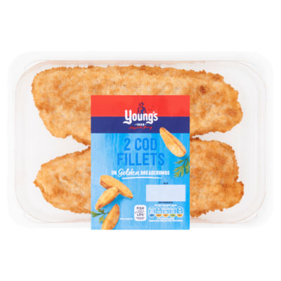 Young's 2 Cod Fillets in Golden Breadcrumb 300g