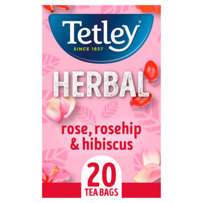 Tetley Herbal Rose, Rosehip & Hibiscus Tea Bags