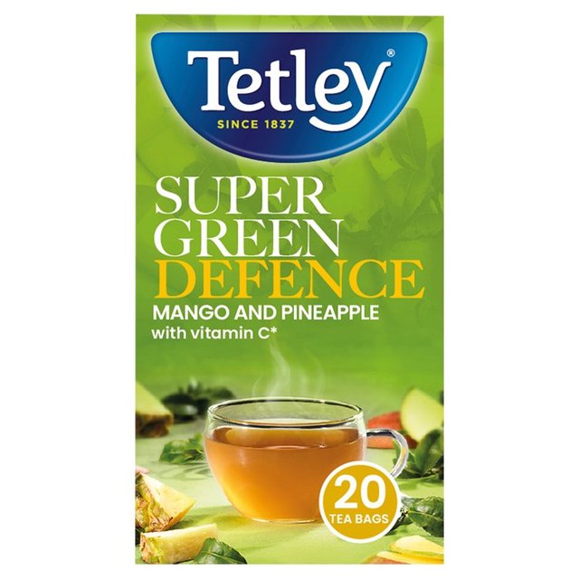 Tetley 20 Supergreen Vitamin C Tropical Tea 40g