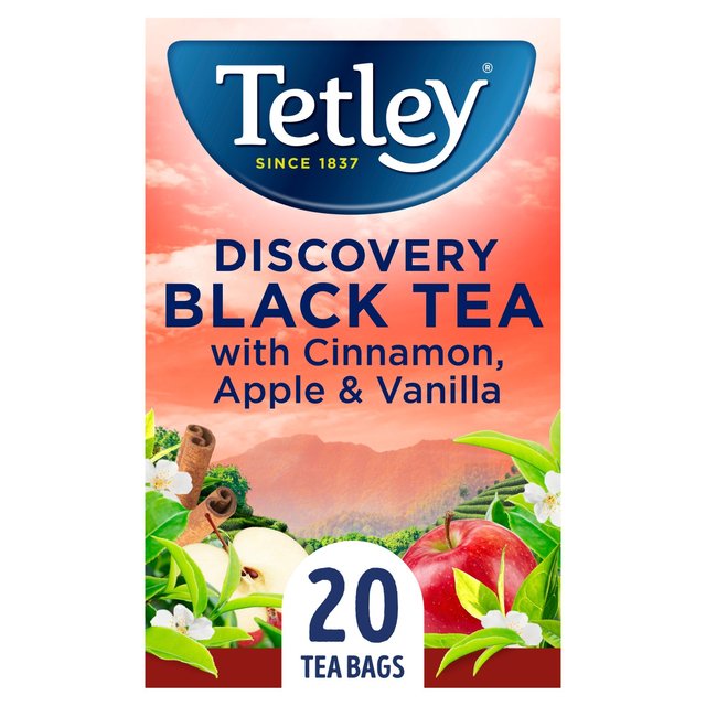 Tetley Discovery Black Tea Spiced Apple And Vanilla 20 Per Pack 46g