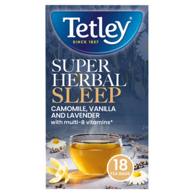 Tetley Super Herbal Sleep Camomile & Vanilla 18 Per Pack 27g