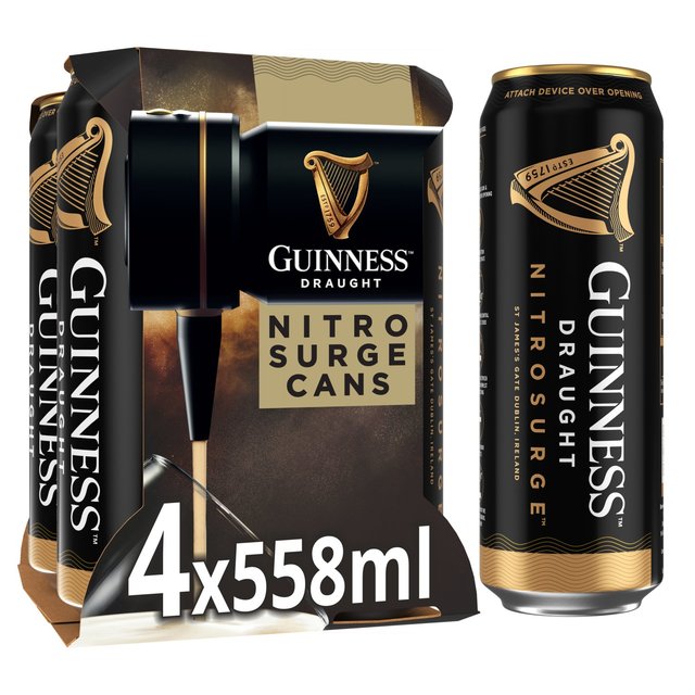 Guinness Nitrosurge Stout Beer Cans - For use with Nitrosurge Device