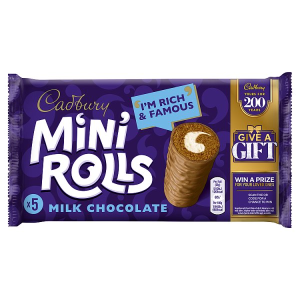 Cadbury Chocolate Mini Rolls 5 per pack