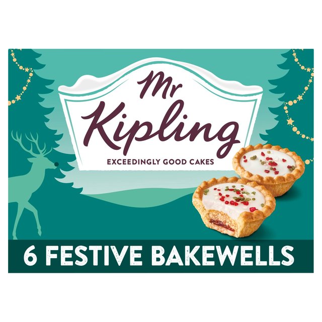 Mr Kiplings Festive Bakewells 6 per pack