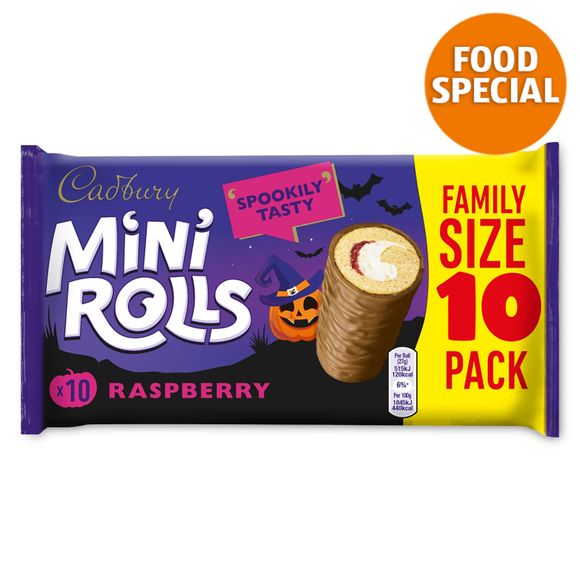 Cadbury 10 Raspberry Mini Rolls 10 Pack