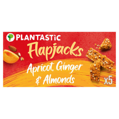 Plantastic 5 Flapjacks Sweet Apricot and Ginger with Almonds