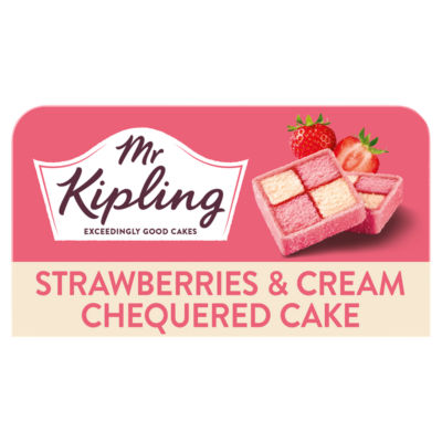 Mr Kipling Strawberry And Cream Chequer Cake 230g