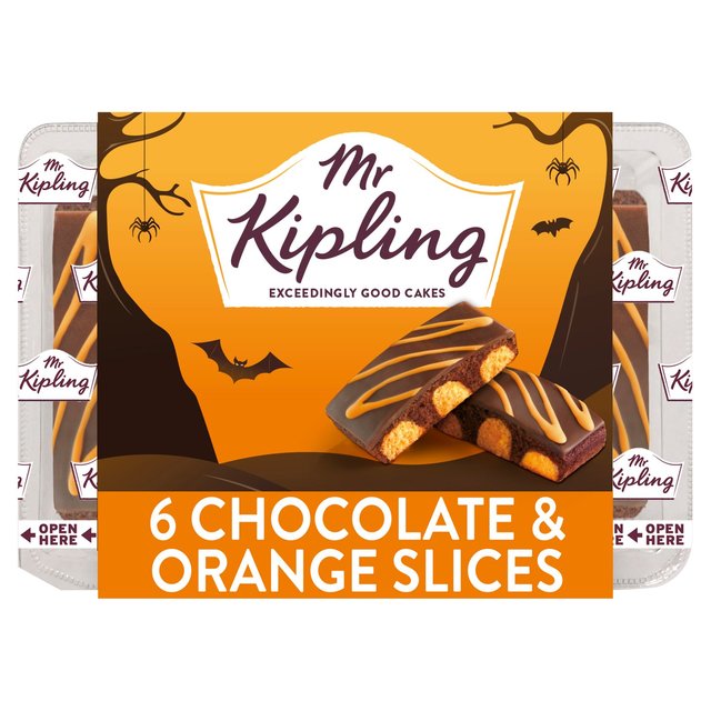 Mr Kipling Halloween Chocolate And Orange Cake Slices 6 per pack