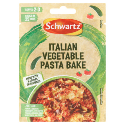 Schwartz Italian Vegetable Pasta Bake Recipe Mix 20g