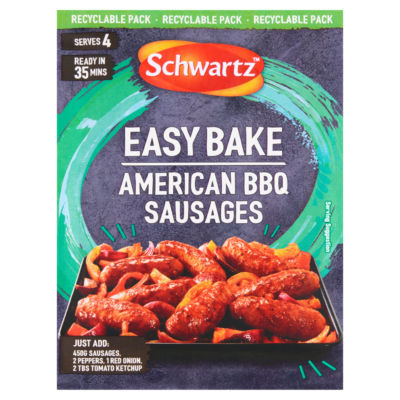 Schwartz Tray Bake American BBQ Sausages