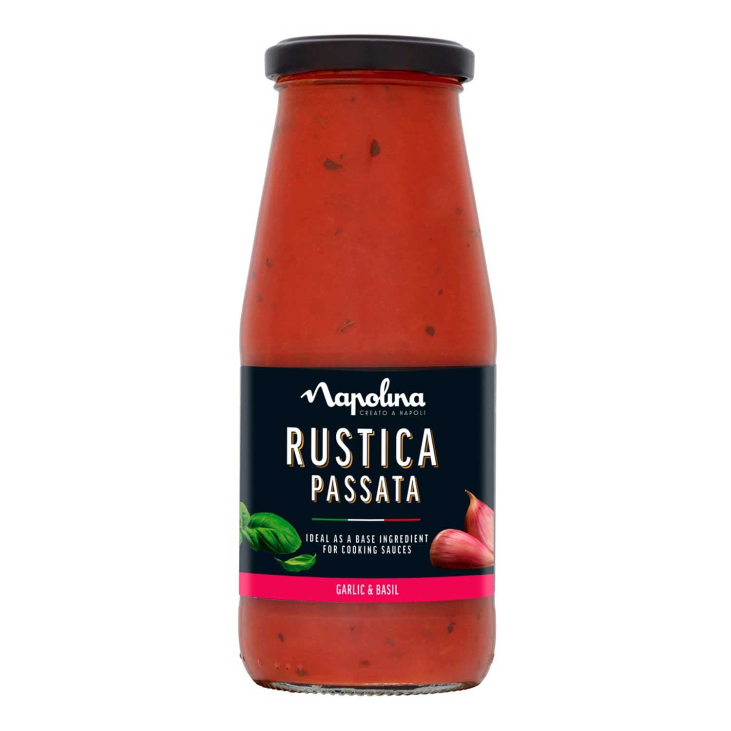 Napolina Rustica Passata Garlic & Basil 430g