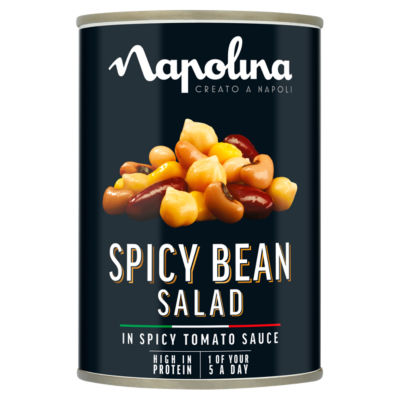 Napolina Spicy Bean Salad in Spicy Tomato Sauce 400g
