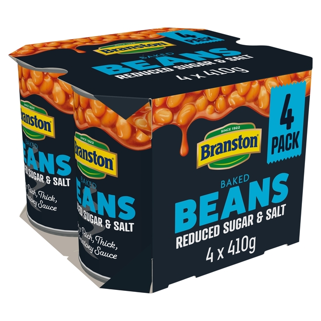 Branston Reduced Sugar and Salt Baked Beans 4 x 410g