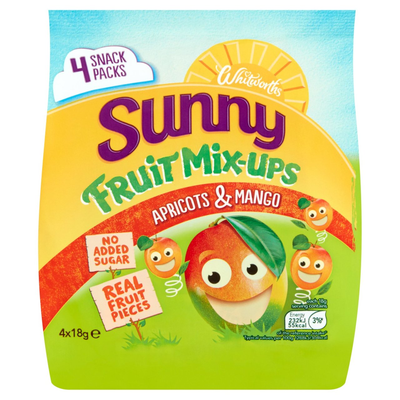 Whitworths Sunny Fruit Mix-Ups Apricots & Mango 4 x 18g