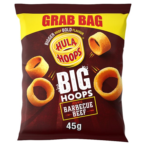 Hula Hoops Big Hoops Iconic Barbecue Beef Flavour 45g