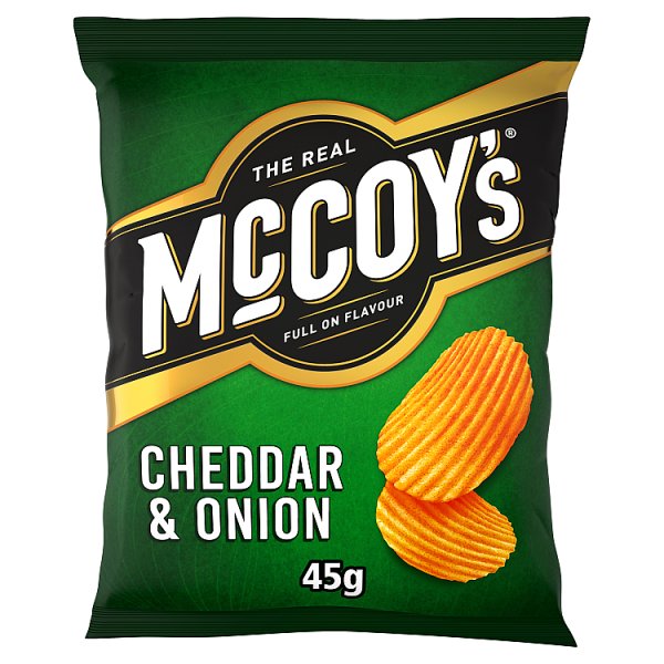 McCoy's Ridge Cut Cheddar & Onion Flavour Potato Crisps