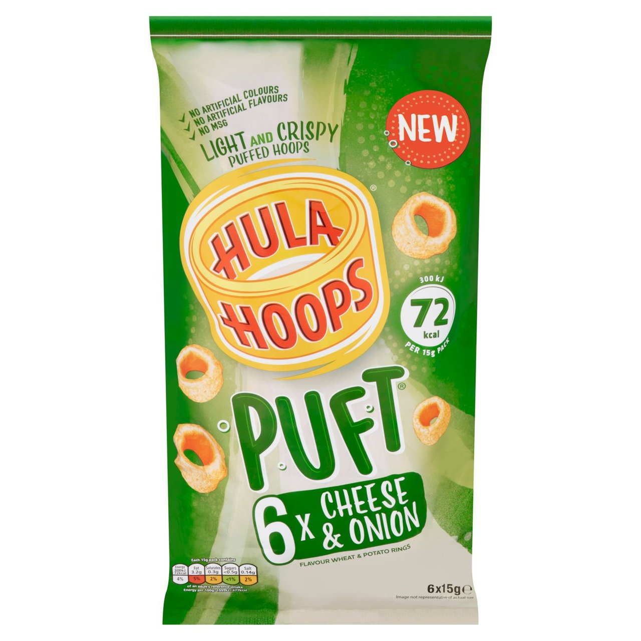 Hula Hoops Puft Cheese and Onion Multipack Crisps