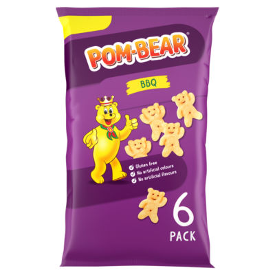 Pom Bear BBQ Flavour Potato Snacks 6 x 13g