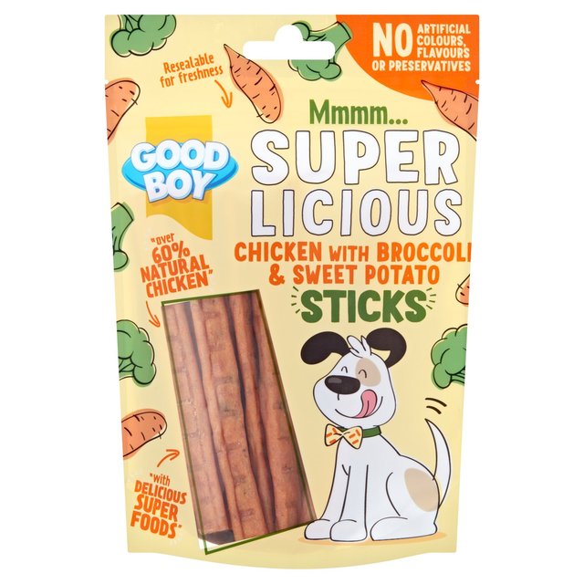 Good Boy Superlicious Chicken, Broccoli & Sweet Potato Stick Dog Treats