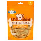 Good Boy Chewables Mini Chicken Bones Rawhide Free Dog Treats 7 Pack