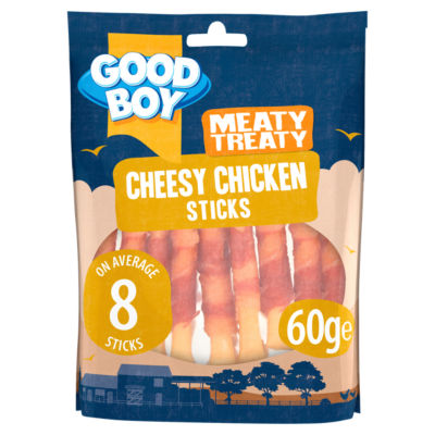 Good Boy Meaty Treaty Cheese Chicken Sticks Dog Treats