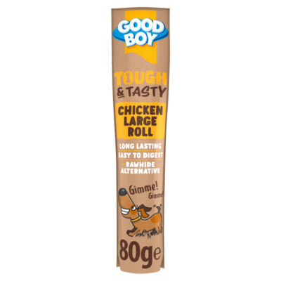 Good Boy Tough & Tasty Large Chicken Roll Rawhide Alternative Dog Treat